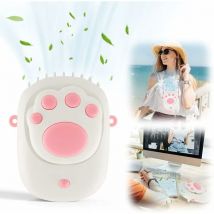 Supermarket - Ventilateur Portable de Cou, Mini Ventilateur usb, Ventilateur à Main,3 Vitesses Rechargeable Ventilateur Bureau pour