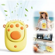 Triomphe - Ventilateur Portable de Cou, Mini Ventilateur usb, Ventilateur à Main,3 Vitesses Rechargeable Ventilateur Bureau pour