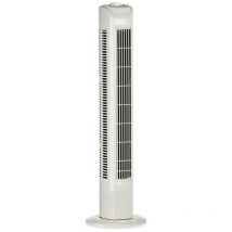 Sans Marque - Ventilateur colonne oscillant argon 45W 3 vitesses H80cm Blanc