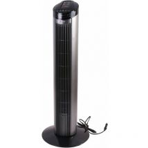 Romo - Ventilateur tour 50W avec télécommande et Oscillation 80o, RO-VT50, noir