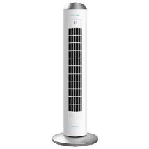 Cecotec - Ventilateur colonne numérique EnergySilence 9090 Skyline. 45 w, 40'', 3 vitesses, Moteur en cuivre, Minuterie, Télécommande 84 cm, Blanc