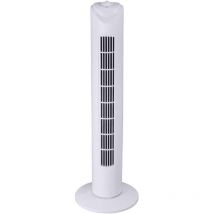 Urban Living - Ventilateur colonne oscillant e-showroom mc 45W 3 vitesses H81cm Blanc