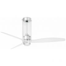 Faro tube - Ventilateur de plafond transparent à led avec moteur intelligent cc - Télécommande incluse, 3000K