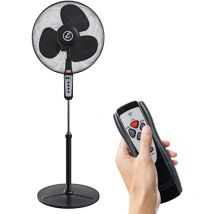 Ventilatore A Piantana Potente Da 50W Per Pavimento Pale Da 40 Cm Silenzioso Con Timer 3 Velocità Oscillante Altezza e Inclinazione Regolabili E