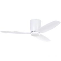 Ventilatore Bavaro 1 Acciaio Bianco Opaco e Acrilico Bianco Led 12W 4300K