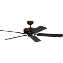 Gmbh Ventilatore da Soffitto Potkuri, Bronzo Invecchiato/Nero, 132 Cm - Pepeo