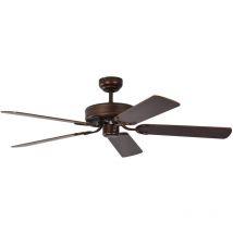 Gmbh Ventilatore da Soffitto Potkuri, Bronzo Invecchiato/Mogano, 132 Cm - Pepeo