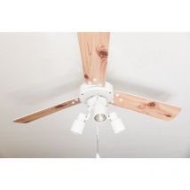 Aireryder - Cyrus Ventilatore da Soffitto con Interruttore-Pale Reversibili 55 w, Bianco, 107 cm, elettrico, metallo
