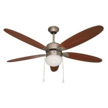 Ventilatore decorativo da soffitto marrone d124 5 pale con luce zfs9110m - Westim