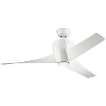 Ventilatore da soffitto a 3 pale da 142 cm con telecomando a luce led bianca Ventilador de techo de 142 cm con 3 aspas y luz led blanca con control