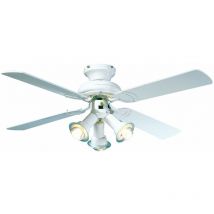 Securitegooddeal - Farelek Maldives - Ventilatore da soffitto, diametro 107 cm, colore: Bianco