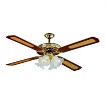 Ventilatore da soffitto con telecomando e punto luce 130 cm a lampadario old ame