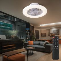 Globo - Ventilatore da soffitto con telecomando Plafoniera con ventilatore Lampada ventilatore dimmerabile, timer cct effetto stella, led 30W 1800lm