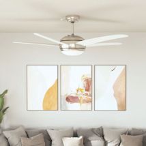 Ventilatore da Soffitto Decorato con Luce 128 cm Bianco - Vidaxl