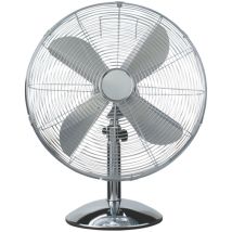 Ventilatore Da Tavolo 4 Pale 3 Velocità In Metallo 50w 40cm