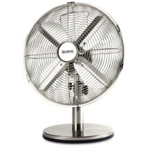 Ventilatore da tavolo HEOLE - 35W - 30cm - 4 pale - cromato Supra