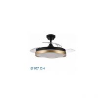 Ventilatore dc Blondi Nero/Oro 3 Pale