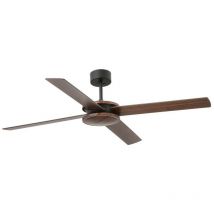 Faro Barcelona - Faro polea - Ventilatore da soffitto marrone con motore cc Smart