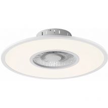 Leuchten Direkt - Ventilatore led da soffitto con illuminazione fan plafoniera dimmerabile con telecomando, 10 livelli, 1x led 32W 2600lm 2700-5000K