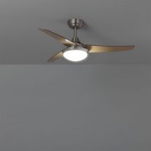 Ventilatore da Soffitto Silenzioso Neil Legno 107cm Motore dc Wi-Fi Argento