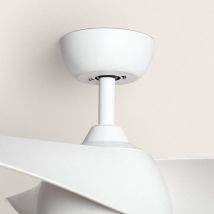 Ventilatore da Soffitto Silenzioso Eubea 132cm Motore DC, Bianco, Telecomando, Senza Luce