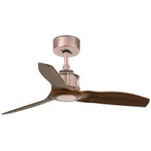 Faro Barcelona - Ventilateur de plafond dc Just Fan xs Cuivre / Noyer