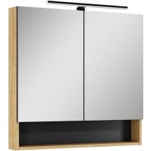 Vento Lamello80 Badezimmer-schrank Eiche Hell 80 Cm