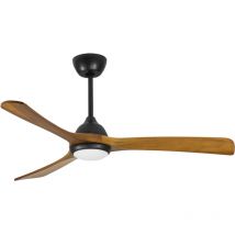 Forlight - Bosc Ventilatore da soffitto led a 3 pale nero, opale, 2800-4000-5700K
