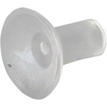 Ventosa Trasparente Per Ripiani Mm.15 Pz 8 Con Gambo Forato. - Koncreto