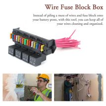 Erhope - lifcausal Boîtier Fusibles Auto 72V 15 Voies avec Relais Bloc Multircuit et Porte-fusibles pour Véhicule