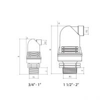 Jimten - Ventouse triple effet X-295 Dimensions : 3/4