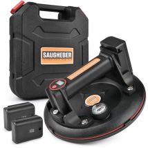 Xiiw - Ventouses électriques puissantes de 300 kg de capacité avec un diamètre de 8', 2 batteries, auto-amorçantes, avec indicateur de pression,