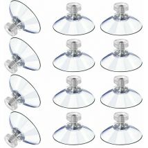 Alovez - Ventouses en Plastique Ventouse Anti-Collision Transparente en Caoutchouc Vis Écrou en Métal Ventouse Solide en pvc Transparent Remplacement