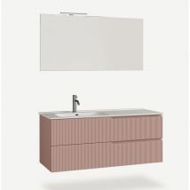 Venus Sx Hänge-waschbecken Mit Spiegel Und Waschtisch Fürs Badezimmer - Pink