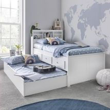 Venus White Guest Bed With Drawers And Spring Mattress