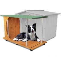 Veranda in Legno per Cuccia mod. Oasi da Esterno 'Rinforzata' Terrazzo Coperto made in italy c - Setter & Simili 93 x 48 x Alt. 55