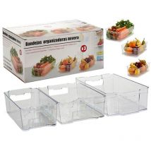Set mit 3 transparenten Tabletts. Kühlschrank-Organizer 72706 Kinvara