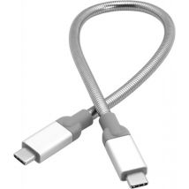 Verbatim - Câble de synchronisation et de charge usb-c à usb-c usb 3.1 gén 2 de en acier inoxydable de 30 cm - 0,3 m - usb c - usb c - 3.2 Gen 2 (3.1