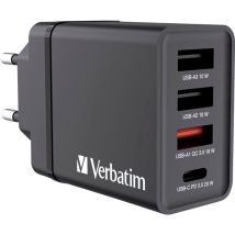 USB-Ladegerät 49700, 2x usb-a, 1x usb-a qc, 1x usb-c pd, sw - Verbatim