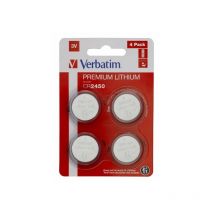 Pila botón de Litio Premium CR2450 Pack 4 Pilas 3V 580mAh - Pilas botón de Litio para Reloj, Llave de Coche, Control Remoto, cámara, Juguetes y más
