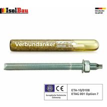 Isolbau - Verbundankerpatrone + Ankerstange Set M8 M10 M12 M16 M20 M24 Mörtelpatrone Menge: 1 Stk. Größe: Verank M16 + Ans M16 X 260mm