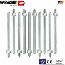 Verbundmörtel vn 300 set Siebhülsen Ankerstangen Auspresspistole Statikmischer Bitte wählen Sie:: 10 Stk Ankerstangen M8 x 160mm