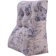 100% Coton Coussin De Lecture Incliné Oreiller Compensé avec Dossier Rehaussant Oreiller Traversin Repos De Tête De Lit Coussin à Coins Support Cale