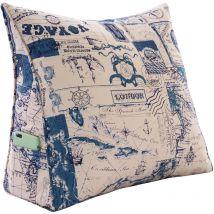 100% Coton Coussin De Lecture Incliné Oreiller Compensé Triangulaire Dossier Traversin Repos De Tête De Lit Coussin à Coins Support Cale Dos Gros