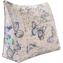 100% Coton Coussin De Lecture Incliné Oreiller Compensé Triangulaire Dossier Traversin Repos De Tête De Lit Coussin à Coins Support Cale Dos Gros