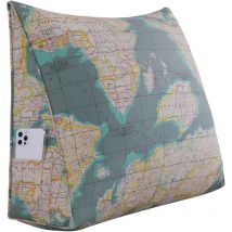 VERCART Cuscino da lettura in 100% cotone, cuscino decorativo a cuneo di grandi dimensioni, cuscino triangolare per poggiatesta, cuscino per gambe