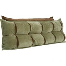 Vercart - Coussin de dossier de lit 2 couches, coussin de lecture pour lit et canapé, épais, Vert clair,140 cm