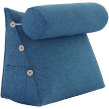 VERCART Coussin de Lecture Incliné Traversin de Dossier Repos de Tête de lit Compensé Triangulaire Coussin à Coins avec Polochon Support Lombaire