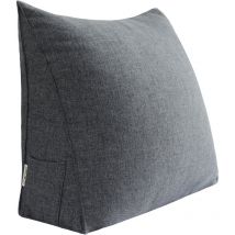 Triangulaire Oreiller Traversin Coussin de Lecture, Coussin Incliné Support Lombaire Dossier Cale Dos de Repos Tête de lit pour Canapé, Coussin de