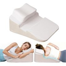 Coussin de lit pour dormir sur le dos et le côté, oreiller anti-reflux acide avec appuie-tête - Vercart